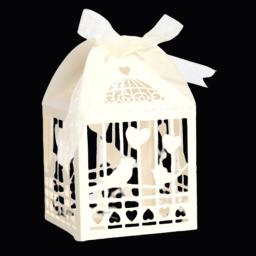 Caixa De Presentes De Casamento De Corte A Laser, Caixas Ocas De Doces Com Fita, Favores De Noiva, Coração Do Amor, Pássaro, Baby Shower, Decoração De Festa, 10Pcs - Image 4