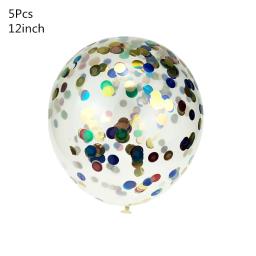 Balões de látex com brilhante confete para festa de bebê, decorações de aniversário, bola inflável para adulto, casamento, 5 pçs/lote - Image 6