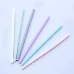 Canudos de silicone reutilizáveis, 6 peças, grau alimentar, reto, curvo, canudo de beber com conjunto de escova de limpeza, acessório de bar para festa - Image 3