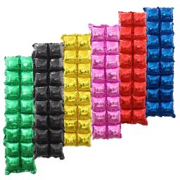 Balões de folha de lantejoula para decorações de festa, ouro, prata, rosa, dupla linha, fundo quadrado, decoração de aniversário, 4pcs - Image 1