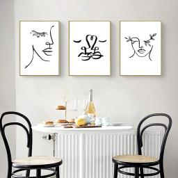 Quadro abstrato minimalista nórdico, decoração para casa, pintura em tela, arte para parede, desenho de linha, posteres e impressões para sala de estar - Image 2