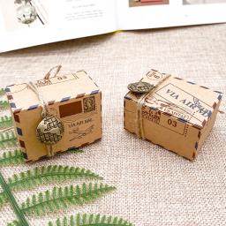 Caixas lembranças para eventos, 25 und., viagem, tema air mail, casamento, lembrança, caixa de presente, embalagem de doces, festa, artigos de presente - Image 1