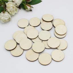 15-100 pçs diy artesanato inacabado fatias de madeira natural círculos discos de registro para artesanato diy enfeites de casamento rústico - Image 6