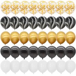 40 pçs conjunto de balões azuis ágata mármore metálico confetes balão para crianças festa de aniversário do chuveiro do bebê graduação decoração casamento - Image 4