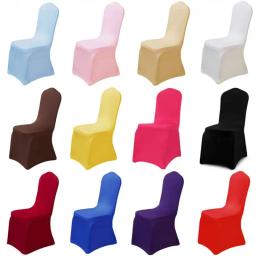 Capa para cadeira, de elastano, da moda, para cadeiras de casamento, banquetes, jantar, festa, cozinha, cobertura elástica, cores lisas - Image 2