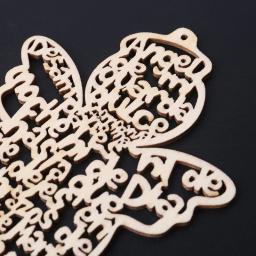 Ornamentos vazados de madeira para boneca de anjo, enfeites de pingentes para projetos de arte diy, decoração de festa de natal com 12 unidades - Image 4