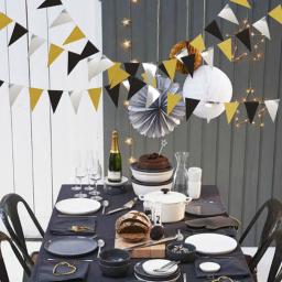 Ouro Preto Prata Banner De Papel, Glitter Golden Guirlanda, Decoração Do Casamento, Fontes De Festa De Ano Novo, Moda Nórdica, 12 Bandeira - Image 5
