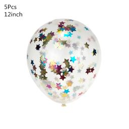 Balões de látex com brilhante confete para festa de bebê, decorações de aniversário, bola inflável para adulto, casamento, 5 pçs/lote - Image 5