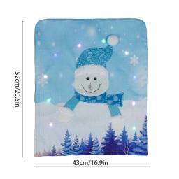 Capa decorativa com led para cadeira de natal, com boneco de algodão, para iluminar as costas - Image 5