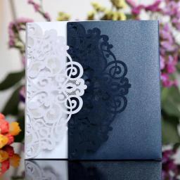 Cartões de visitas e convite de casamento cortados a laser, personalize sua empresa com cartões rsvp, produtos para convites de festas, com 10 peças - Image 5