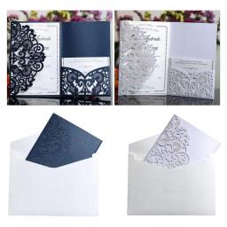 Cartões de visitas e convite de casamento cortados a laser, personalize sua empresa com cartões rsvp, produtos para convites de festas, com 10 peças - Image 4