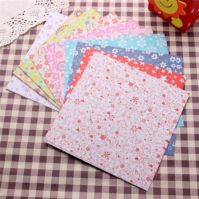 Coleção de Papéis para Origami Coloridos 15x15 cm com 12 Padrões Variados - Ideal para Artesanato e Presentes Infantis