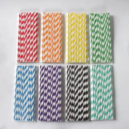 Canudos de papel descartáveis, 25 peças, colorido, listrado, chá de bebê, crianças, aniversário, natal, festa de casamento, suprimentos de decoração - Image 1