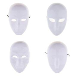 Máscaras de fantasia para decoração de festa Acessórios DIY Máscara sem pintura Máscara facial branca em branco Masquerade - Image 2