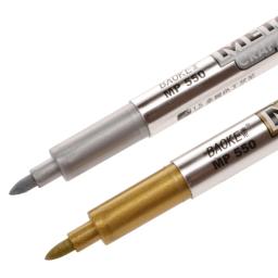 Impermeável Permanente Pintura Canetas Marcador, Ouro, Prata, Caneta Artesanato, Papelaria Estudante, Arte Suprimentos, 1.5mm, 1Pc - Image 5