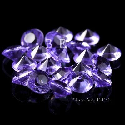 Confete de Diamante Acrílico 100 com 12 Cores para Decoração de Casamento - Cristais de 10mm para Espalhamento na Mesa