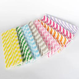 Canudos de papel descartáveis, 25 peças, colorido, listrado, chá de bebê, crianças, aniversário, natal, festa de casamento, suprimentos de decoração - Image 4