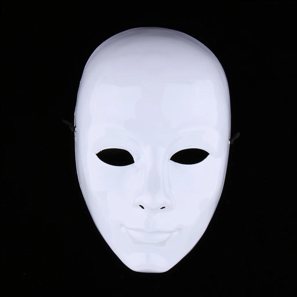 Máscaras de fantasia para decoração de festa Acessórios DIY Máscara sem pintura Máscara facial branca em branco Masquerade - Image 1