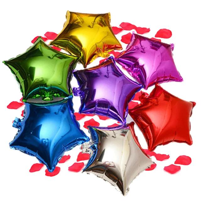 Decoração de Festa: Balões de Alumínio Infláveis com 5 Pontas em Hélio
