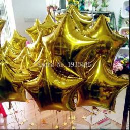 Balões de alumínio para decoração de festa, esferas infláveis de hélio com 5 pontas - Image 2