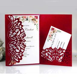 Cartão de visitas e convite de casamento cortados a laser, personalize sua empresa com cartões rsvp, decoração de festas de casamento, 50 peças - Image 4