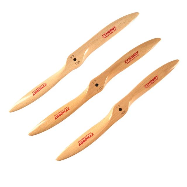 Hélice de Madeira 3D para Aeromodelos com Estilo Aviação - Tamanhos Variados de RC Gasolina 20x8 a 23x10