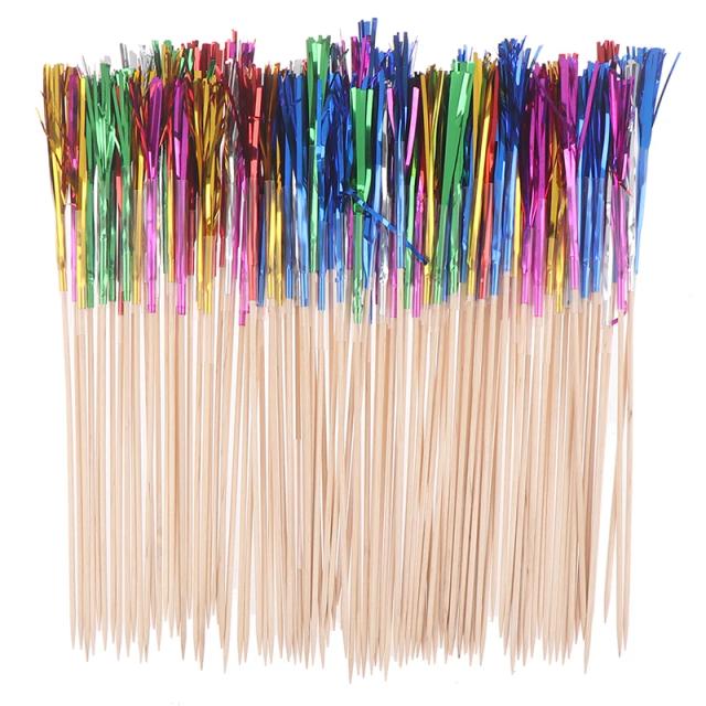 Decoração de Casamento e Halloween: 50/100 Pçs de Cocktail com Fogos de Artifício e Varinhas Ornamentais para Bebidas Festivas