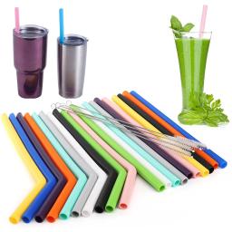 Canudos de Silicone reutilizáveis, Canudos Cocktail, Festa e Bar Acessório, 25cm de comprimento, 30 oz e 20 oz Copos, 18 pcs - Image 1