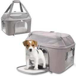 Bolsa dobrável portátil para pet, Mochila para cães respiráveis, Airline Aprovado, Bolsa de transporte para cães pequenos e gatos, Viagem de saída - Image 1
