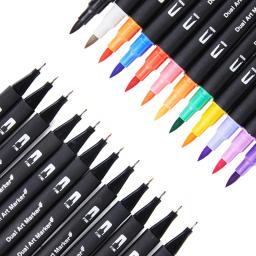 Watercolor Art Markers Brush Pen Set, Dual Tip Fineliner, Desenho para Caligrafia, Suprimentos de Pintura, 12 Cores, 48 Cores, 60 Cores, 72 Cores, 100 Cores, 132 Cores - Image 4