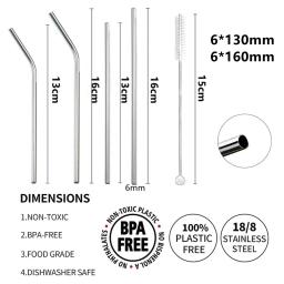 304 canudos de aço inoxidável para crianças, canudos de metal reutilizáveis, canudos curtos, copo de garrafa, copos, ecologicamente corretos, 13 cm, 16cm - Image 4