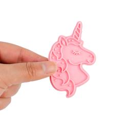 Cortadores de biscoito de unicórnio 3d 6 espaços, desenhos animados, plástico abs, para decoração de biscoitos - Image 5