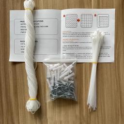 Gato rede de proteção de segurança pet cerca de proteção de segurança de animais de estimação de proteção de náilon transparente pet anti-queda net com kit de fixação para varanda & janela - Image 6