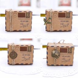 Caixas lembranças para eventos, 25 und., viagem, tema air mail, casamento, lembrança, caixa de presente, embalagem de doces, festa, artigos de presente - Image 4