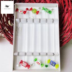 Decoração de natal personalizada, misturador de vidro e coquetel artesanal com haste, agitador, agitador, concha - Image 2