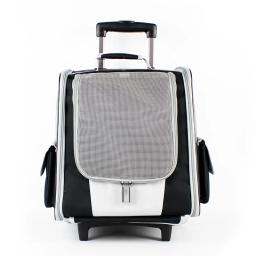 Transporte para animais de estimação de luxo mochila portátil saco do trole do animal de estimação ao ar livre viagem caminhadas respirável saco portador do cão gato acessórios do cão - Image 1
