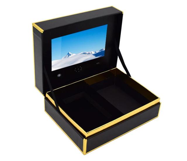 Caixa de Presente Luxuosa para Flores com Display LCD Personalizável de 7 Polegadas para Festas de Casamento
