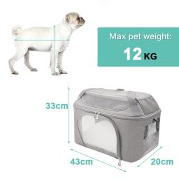 Bolsa dobrável portátil para pet, Mochila para cães respiráveis, Airline Aprovado, Bolsa de transporte para cães pequenos e gatos, Viagem de saída - Image 6