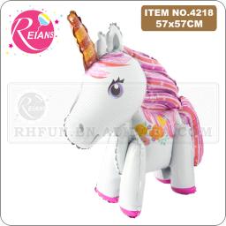 Cavalo animal dos desenhos animados folha unicórnio balão festa de aniversário decorações crianças feliz aniversário carta balões decoração do chá de fraldas - Image 3