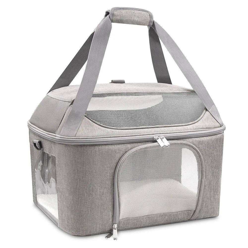Bolsa dobrável portátil para pet, Mochila para cães respiráveis, Airline Aprovado, Bolsa de transporte para cães pequenos e gatos, Viagem de saída - Image 1