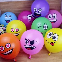 Balões de látex com smile, 10/peças, 12 polegadas, decoração de festa de aniversário, símbolo de expressão de balão, brinquedos para crianças - Image 2