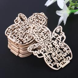 Ornamentos vazados de madeira para boneca de anjo, enfeites de pingentes para projetos de arte diy, decoração de festa de natal com 12 unidades - Image 1