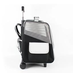 Transporte para animais de estimação de luxo mochila portátil saco do trole do animal de estimação ao ar livre viagem caminhadas respirável saco portador do cão gato acessórios do cão - Image 3