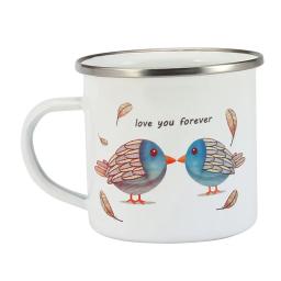 Caneca personalizada do esmalte com foto e texto do LOGOTIPO, caneca com cópia da sublimação, escritório, casa, copos de água engraçados, pequeno-almoço, leite, café, presente do chá, 350ml - Image 5