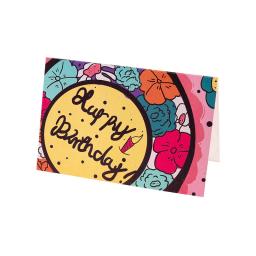 Blank Inner Page Cartão, Cartão de Feliz Aniversário, Cartão Postal Dobrável, Menino e Menina Presente, 10Pcs - Image 5