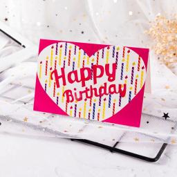Blank Inner Page Cartão, Cartão de Feliz Aniversário, Cartão Postal Dobrável, Menino e Menina Presente, 10Pcs - Image 3