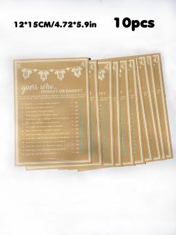 Papel Kraft para Festa do Batismo do bebê, Sugestão Bênção Cartão Previsão, 10 unid - Image 3