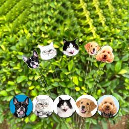 Agitadores De Bebida Personalizados Com Cara De Cão, Pet Birthday Stir Sticks, Decorações De Festa Personalizadas, Wedding Drink sticks - Image 3