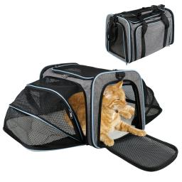 Portátil Pet Carrier Bag, Expansível, Dobrável, Respirável, Transporte, Pet Supplies, Viagem, Cães, Gatos - Image 1