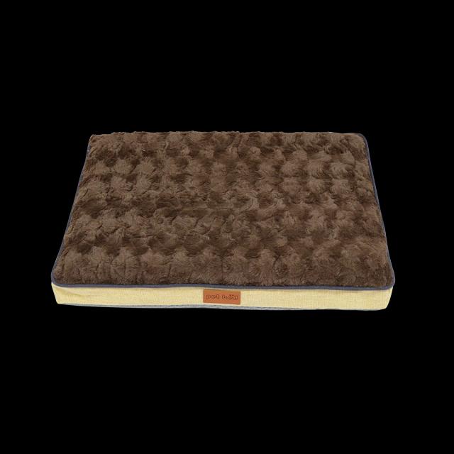 Cama Ortopédica para Cão com Capa de Faux Fur Removível e Lavável, Impermeável e Antiderrapante para Crate